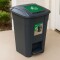 Tarro de residuos con ruedas pedal 60 lts VERDE