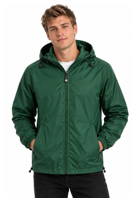 Campera impermeable forro polar Verde bosque