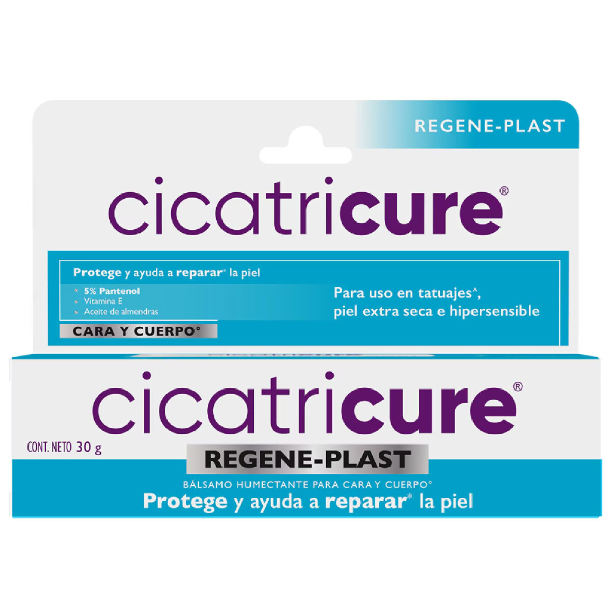 Bálsamo Humectante Cicatricure Regene Plast para Cara y Cuerpo 30g 