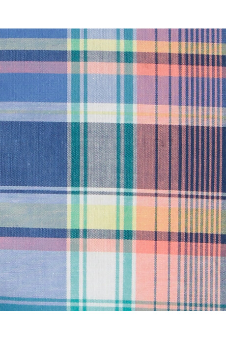 Set Dos Piezas con Short y Camisa A Cuadros Algodón 0