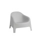 Silla Plastico Skarpo Jardin Liso Gris