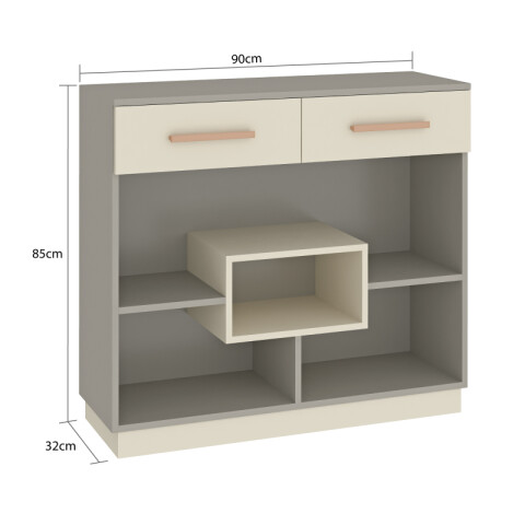 [OUTLET ] Aparador Bar RA03 con Nichos Modular 2 Cajones Retro Vintage 90 x 85 x 32 cm [OUTLET ] Aparador Bar RA03 con Nichos Modular 2 Cajones Retro Vintage 90 x 85 x 32 cm