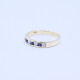 Anillo medio sin fin oro 18k con zafiros y brillantes. Anillo medio sin fin oro 18k con zafiros y brillantes.