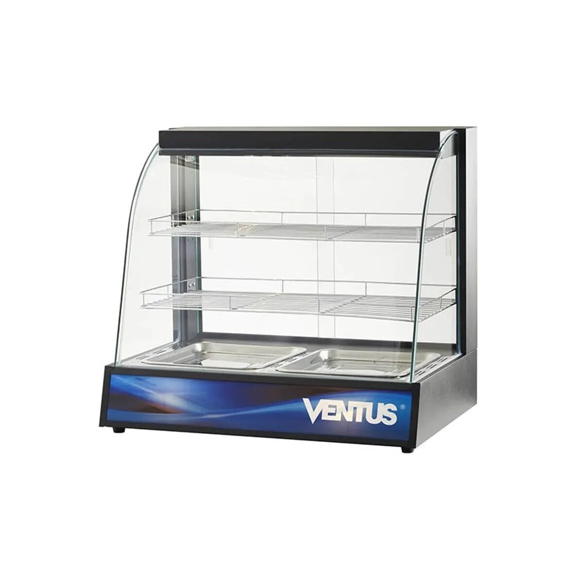 Vitrina Curva de Mesa Caliente 190 Litros 