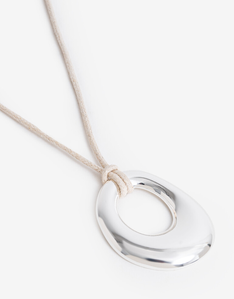 Collares Largos Metal Collar Largo Metal Bañado En Plata - Plateado