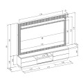 RACK "GUARARAPES" CON CINTA LED NATURE/OFF WHITE Rack "guararapes" Con Cinta Led Nature/off White
