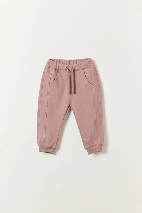 Pantalón deportivo con textura Marrón