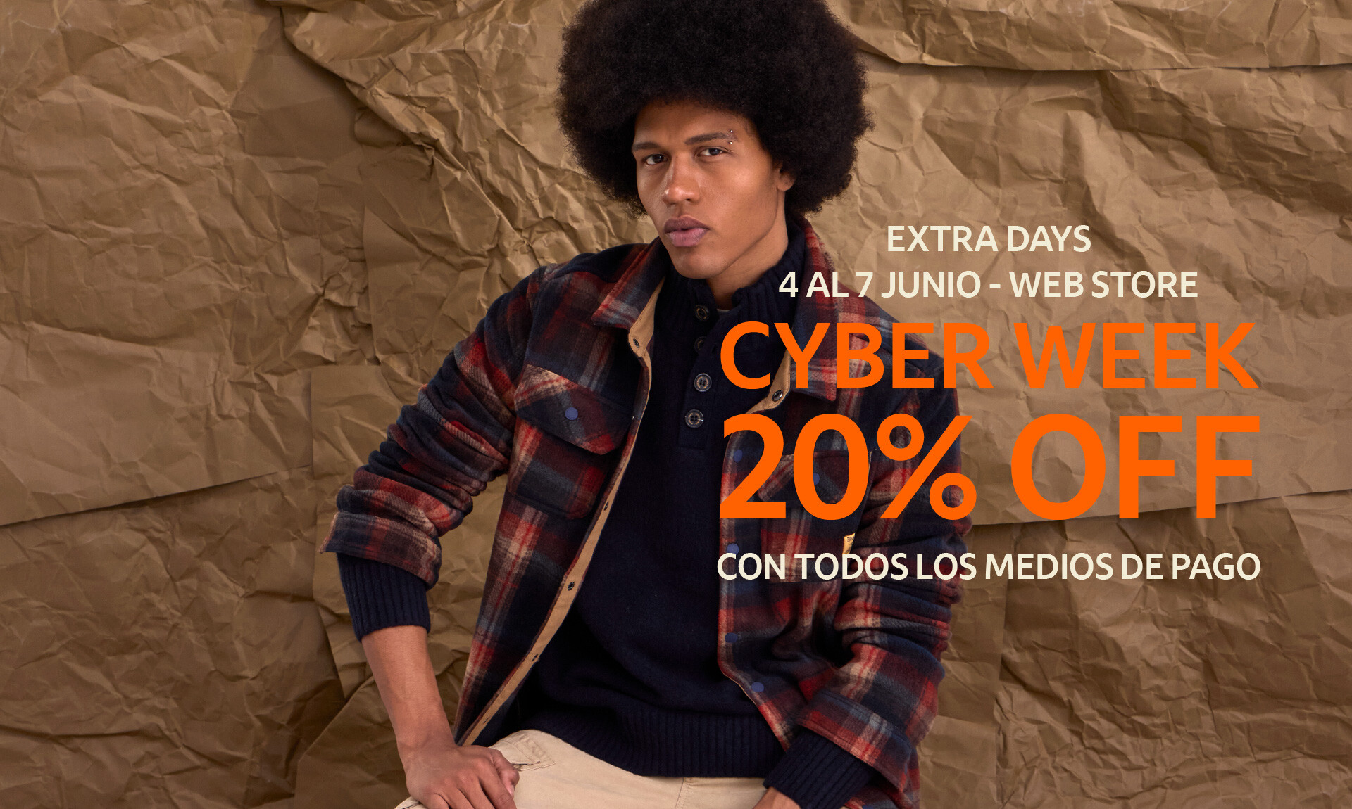 20% off, cyberweek, ropa hombre invierno, descuento