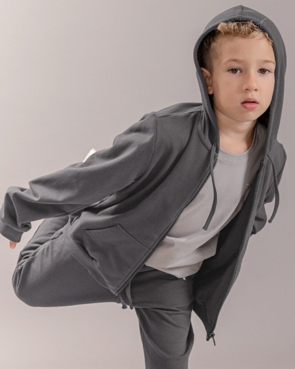 Campera Deporitva. - GRIS OSCURO 