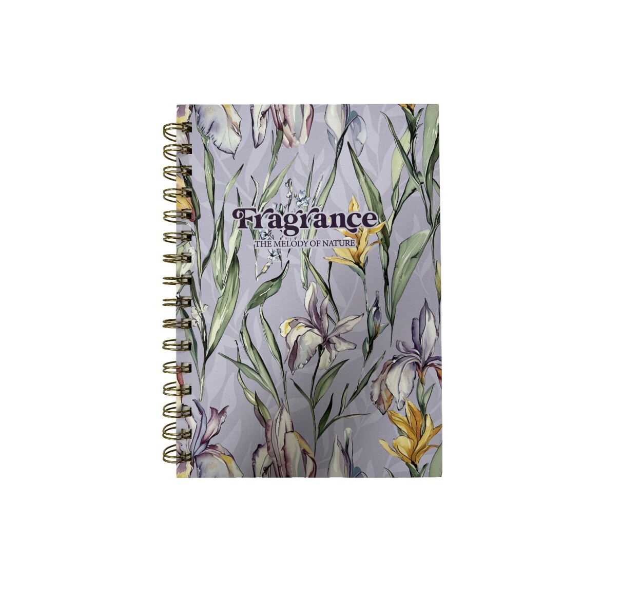 Cuaderno tapa dura A5 flores - violeta 