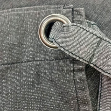 Delantal Corto Jeans Engomado Varios Bolsillos Ocre
