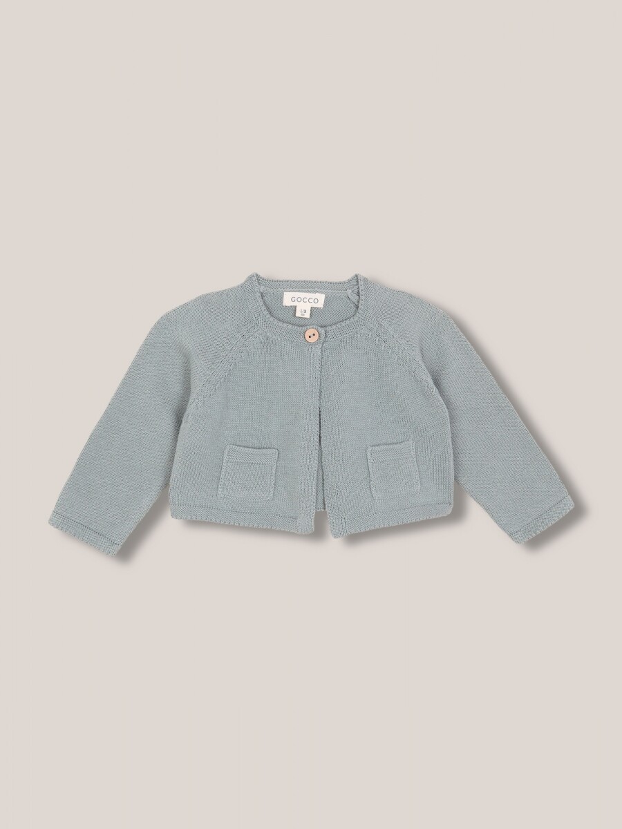 Chaqueta De Punto Azul