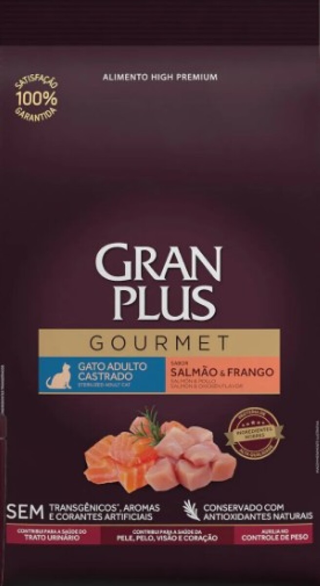 GRANPLUS GOURMET GATO CASTRADO SALMON Y POLLO 3 KG 