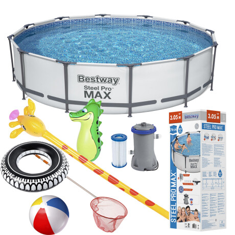Piscina Bestway Estructural 4678 L + Bomba + Regalos! Gris