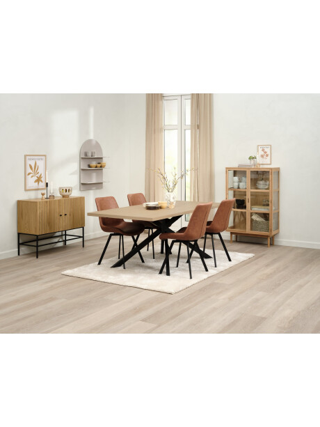 Mesa de comedor NORTOFT 95x200 roble/negro Mesa de comedor NORTOFT 95x200 roble/negro