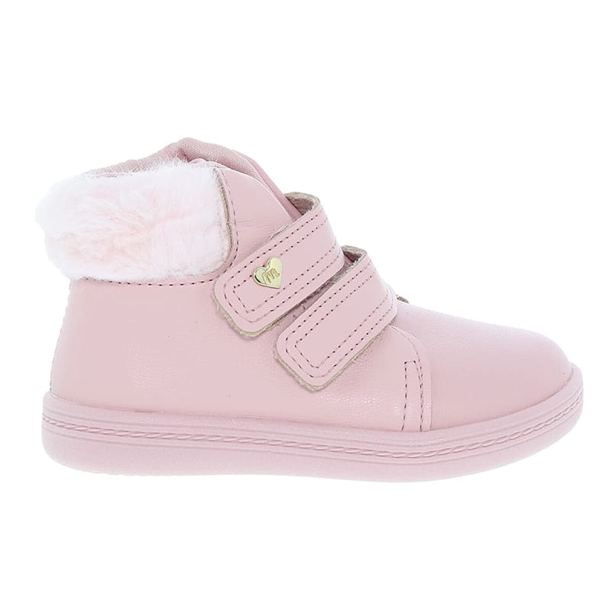 Botas - Molekinha - Molekinha Bota C/ 2 velcros c/cuello piel de Niños - 2127.212-25593 - Rosa Claro 