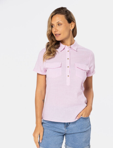 CAMISA DE LINO Rosa