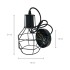 Lampara Techo Colgante Jaula Metal Vintage Retro Luz Aplique Artefacto Imback Color Negro Lampara Techo Colgante Jaula Metal Vintage Retro Luz Aplique Artefacto Imback Color Negro