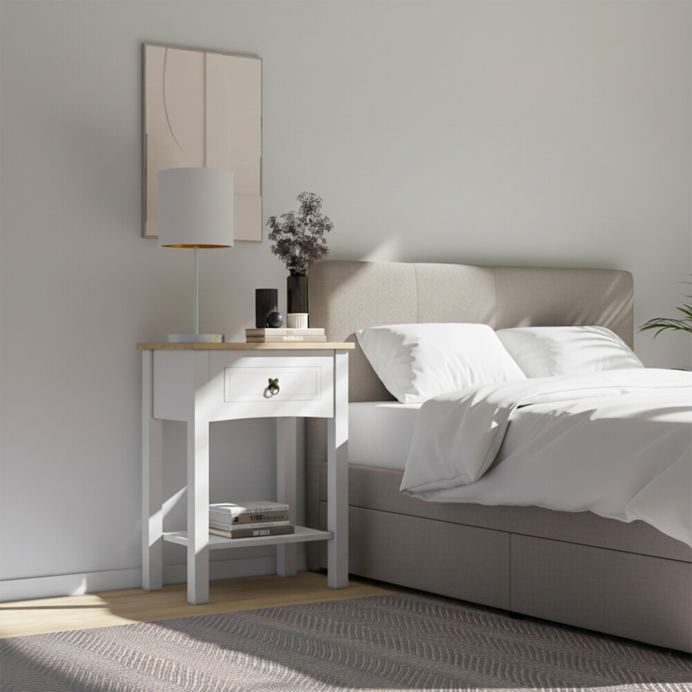 Mesa de luz Sommier - Linea Mexicana Blanco