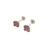 Abridores Zirconia rosa - Plata 925 - Zirconia rosa- AB3032 conpiedra