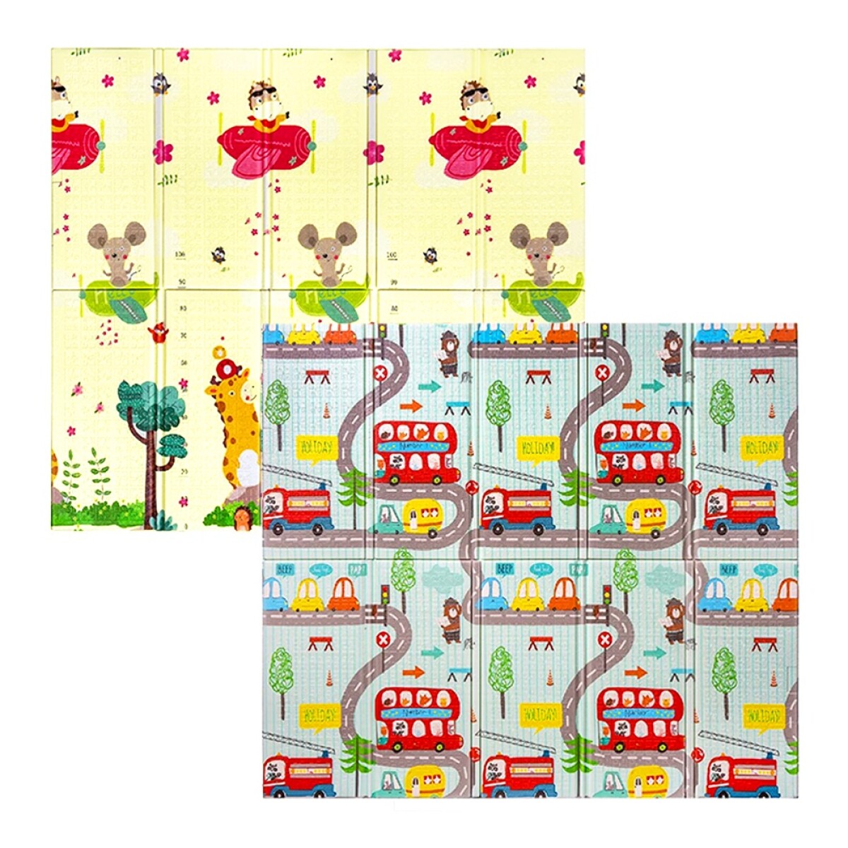 Alfombra Infantil Anti-golpes Acolchonada - Celeste 