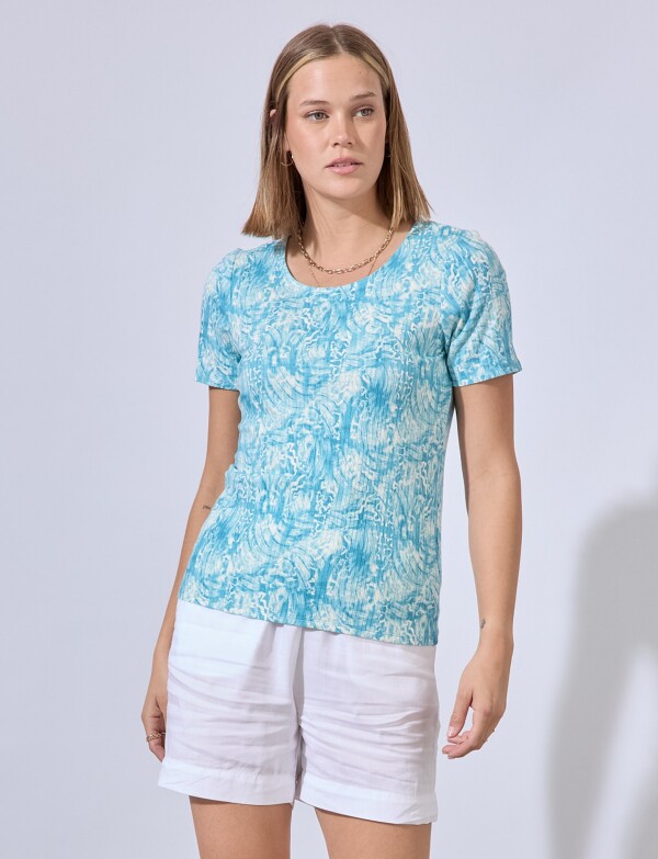 Remera Print CELESTE/MULTI