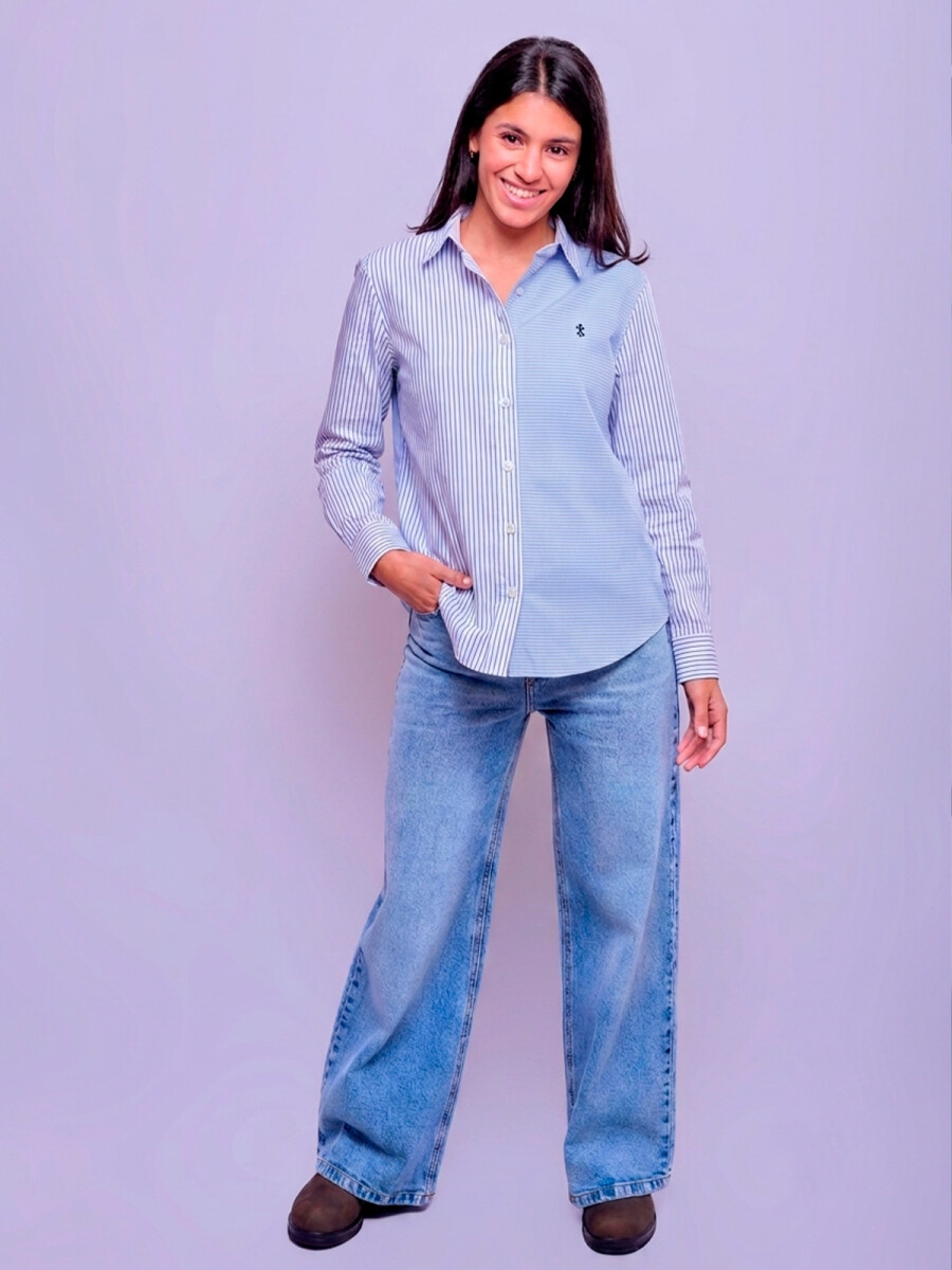 Camisa Dama Emi - Combinada Raya Celeste 