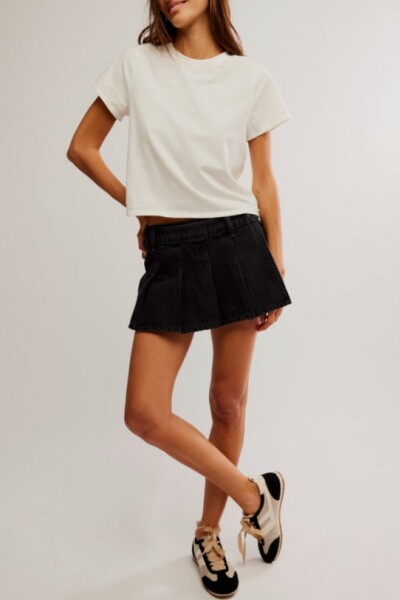 SKORT DENIM Negro