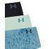 UA PURE STRETCH NO SHOW THONG-NOVELTY (3 PACK)-BLU BLK-001