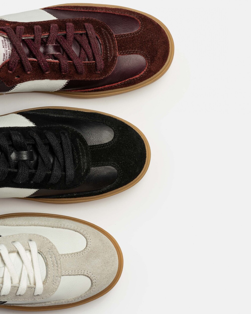 Sneaker Nil En Cuero Liso Bordeaux
