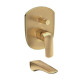 Griferia De Ducha De Empotrar Monocomando Brushed Gold Fv. Complementar Con Fv-Base-Universal
