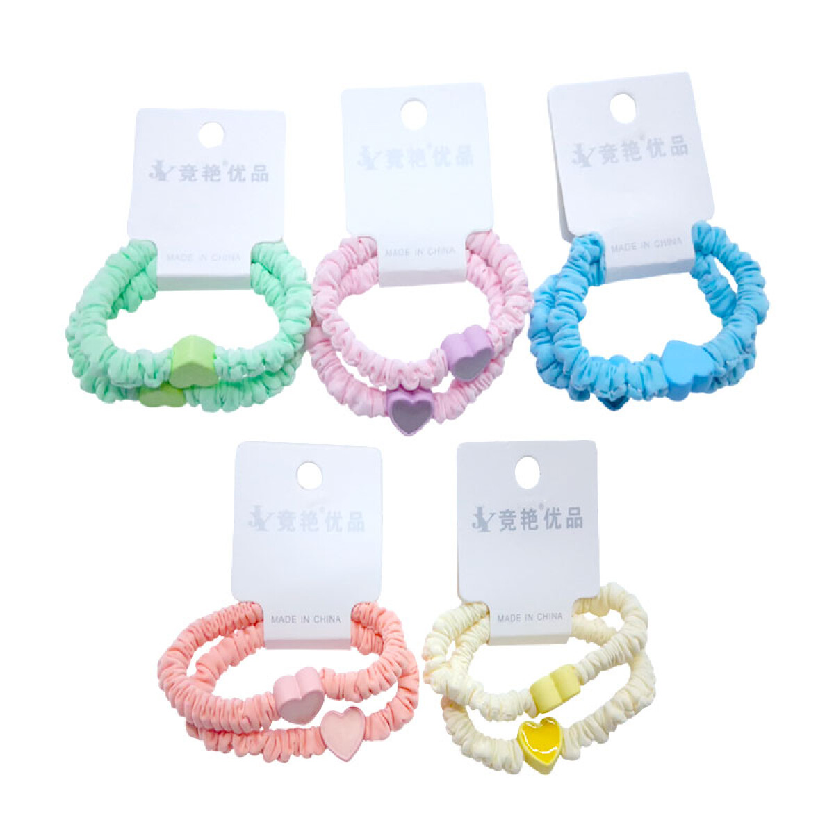 Colitas para el cabello corazones 2pcs - Colitas Para El Cabello Corazones 2pcs 