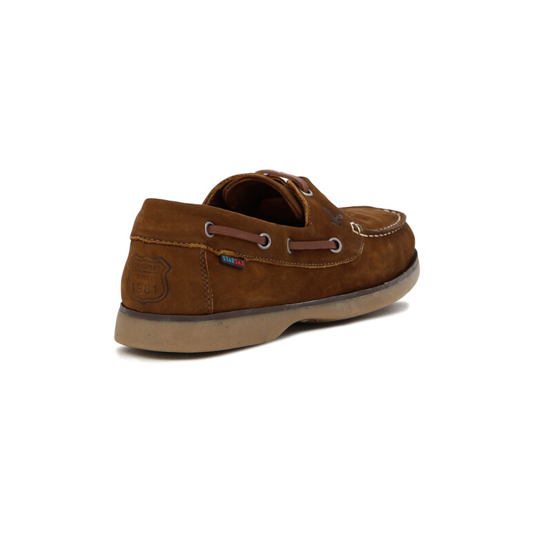 Starsax Hombre Nautico Acordonado Combinado Terracota