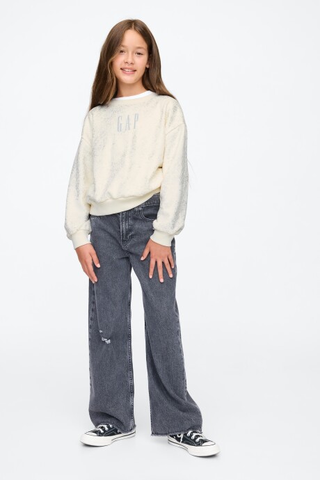 Buzo Deportivo Logo Gap Niña Ivory Frost