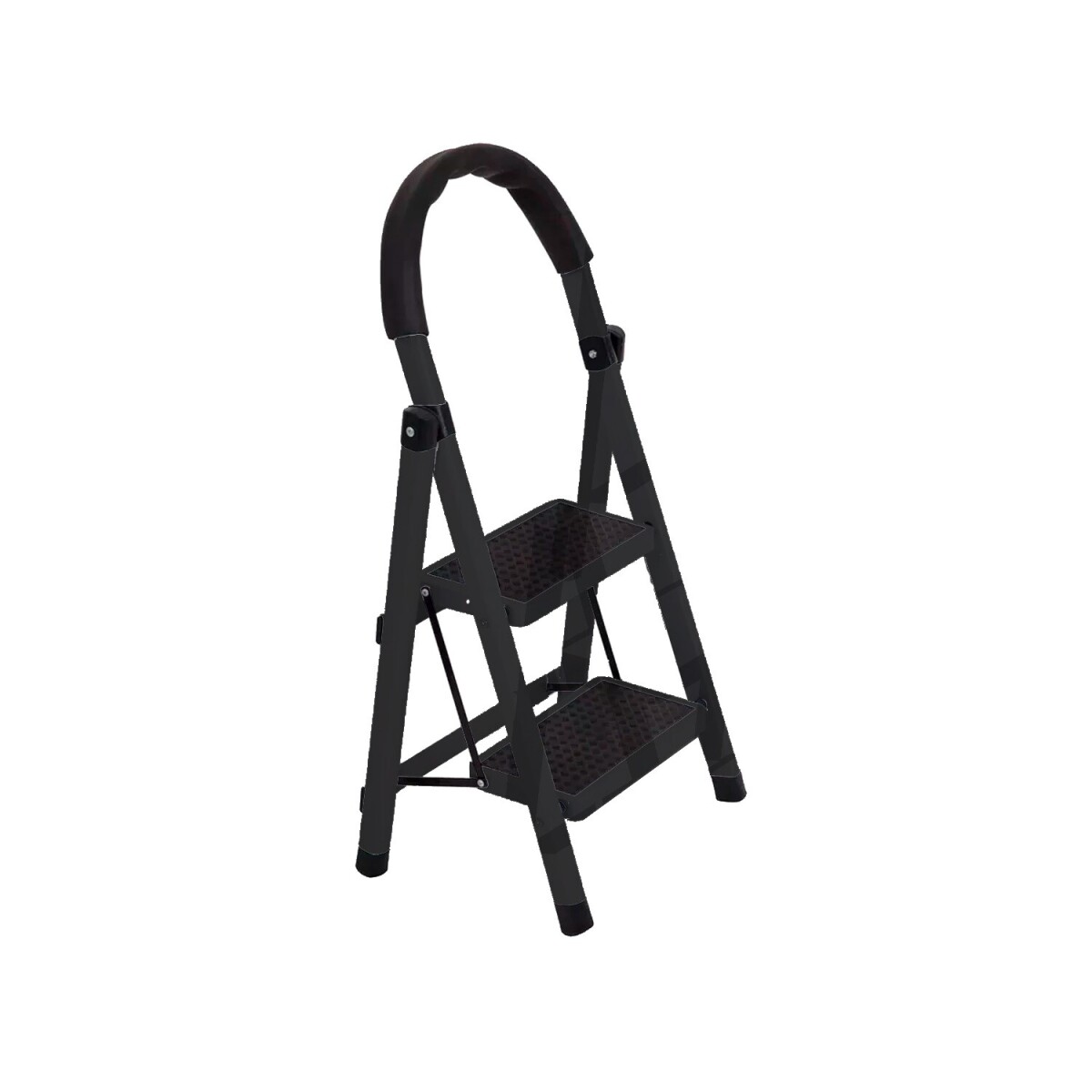 Escalera Tijera 2 Escalones De metal/plastico Base Antideslizante - Negro 