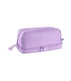Cartuchera grande con asa y bolsillo inferior 21x12x9cm Lila