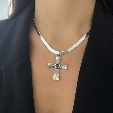 Cruz Labrada Amatista - Plata 925 Cruz Labrada Amatista - Plata 925