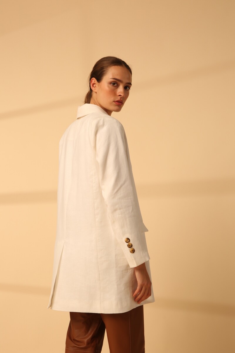 BLAZER CIPRA LINEN SS24 Blanco