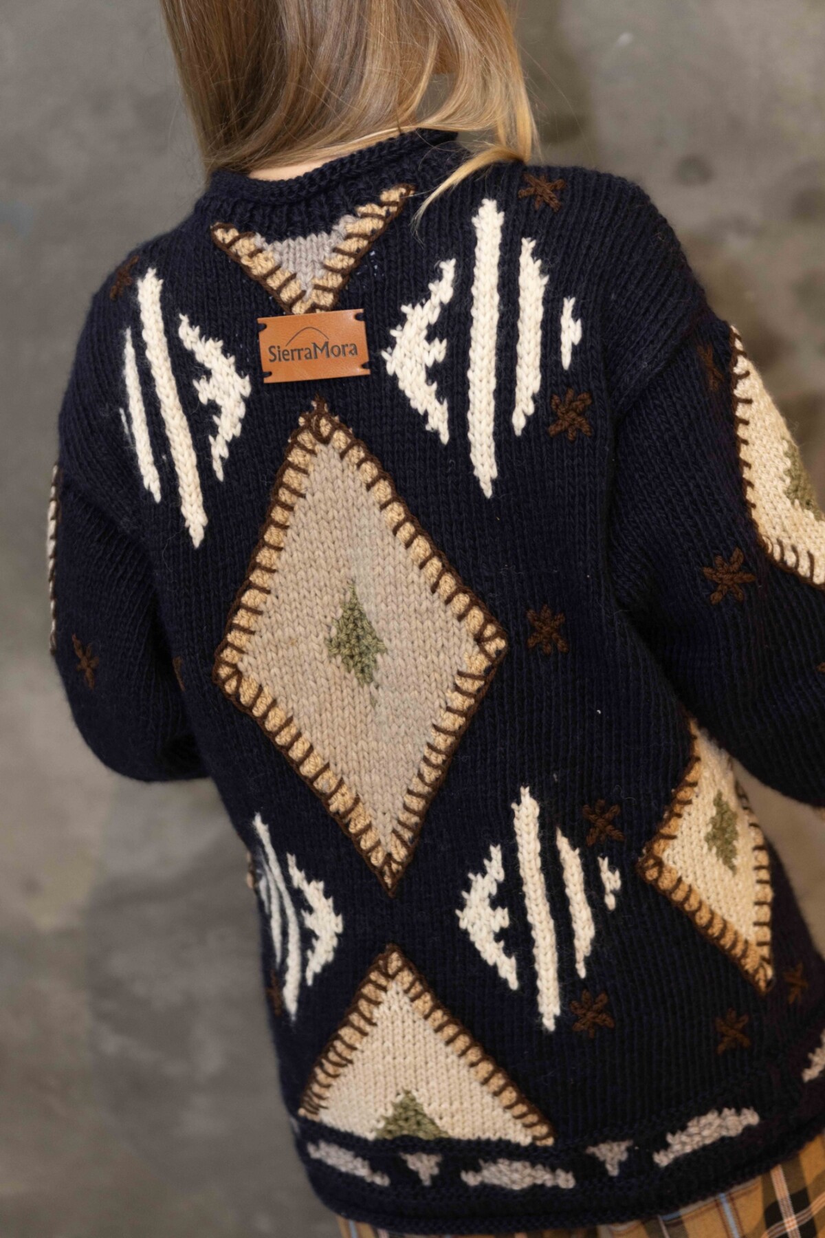 Sweater Gitano Lana Base Azul Marino
