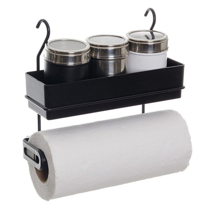 Porta Condimentos y rollo de cocina para colgar - METALTRU Porta Condimentos y rollo de cocina para colgar - METALTRU