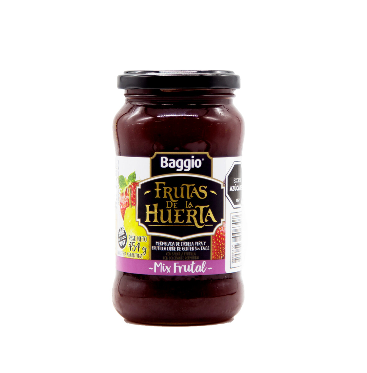 MERMELADA BAGGIO MIX FRUTAL (CIRUELA PERA) 454 GRS 