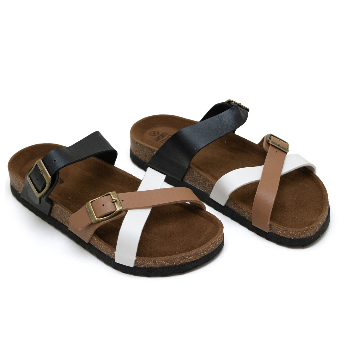Sandalias Chill Sunday de Mujer - YF01W - Camel-blanco 