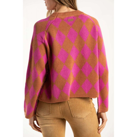 Sweater Rombos Fucsia