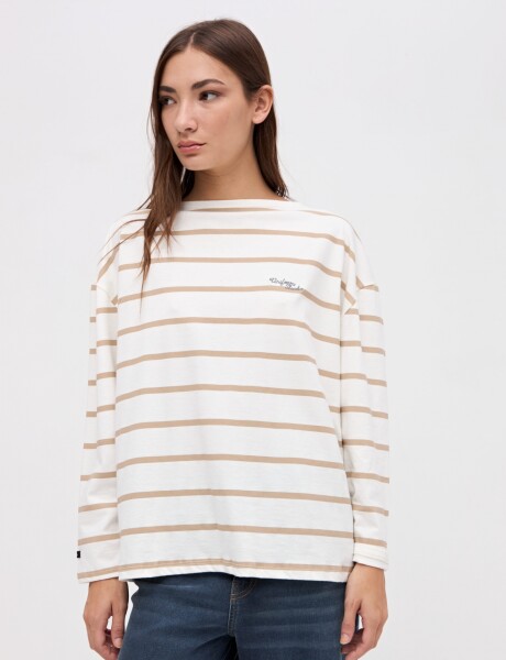 Remera Petal Off white