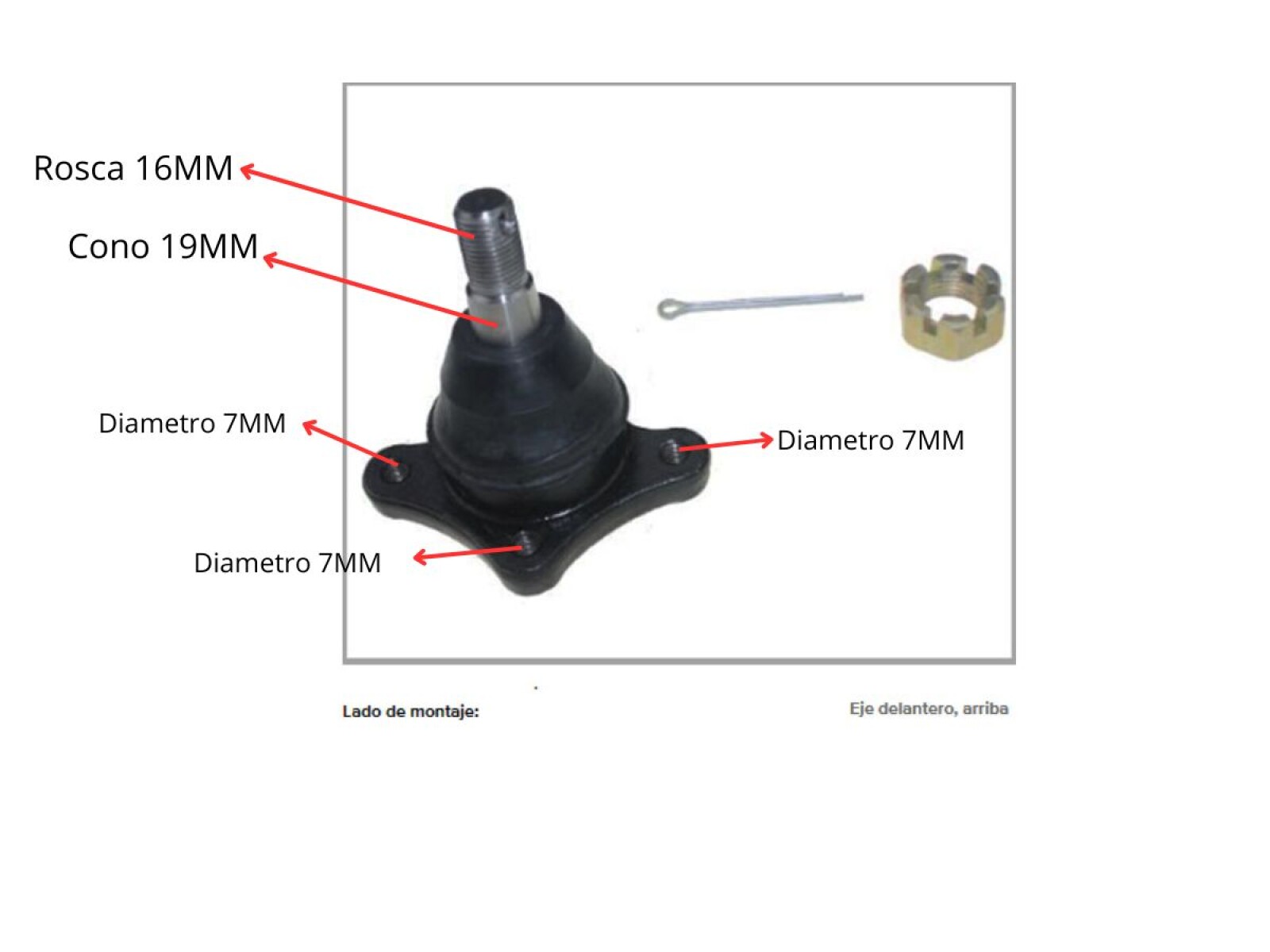 Rotula Del Kia Camion Bongo K2500 2.5D 11-25 Der/Izq 