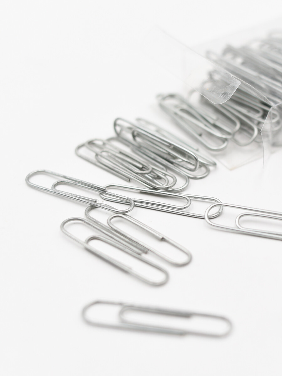 CLIPS - 80PCS - PLATEADO 