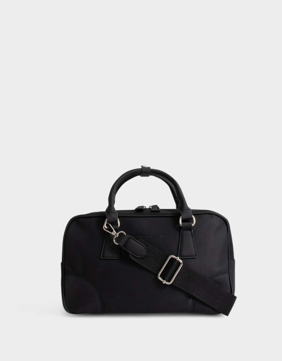 Cartera Bowling Con Tag - Negro 