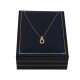 Conjunto de cadena y dije en oro 18k , zafiro y brillantes Conjunto de cadena y dije en oro 18k , zafiro y brillantes