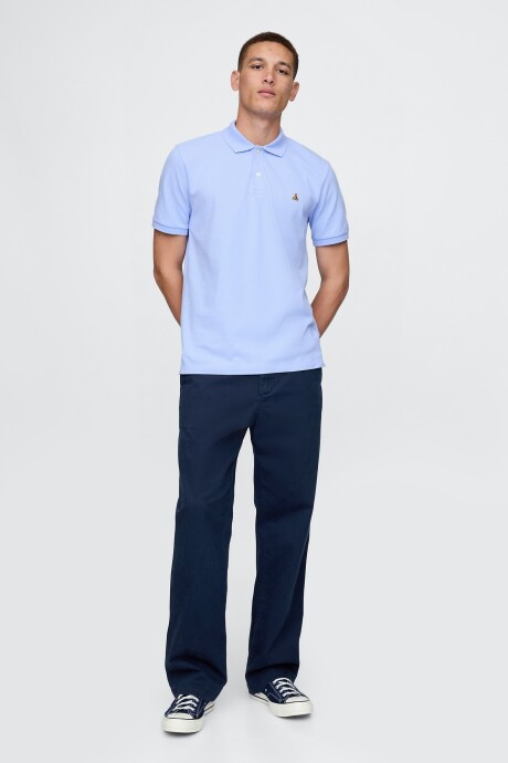 Remera Polo Osito Brannan Hombre Blue Crystal