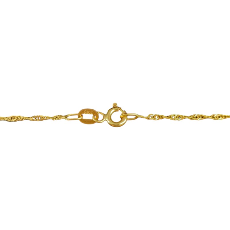 Cadena oro Singapur - Oro bajo - Sin Piedra - CD8081 sinpiedra